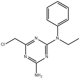 6-(氯甲基)-N-乙基-N-苯基-1,3,5-三嗪-2,4-二胺 结构式