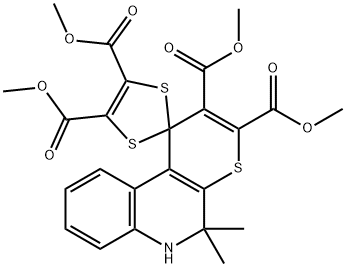 四甲基5,5-二甲基-5,6-二氢螺环[硫代吡喃并[2,3-C]喹啉-1,2'-[1,3]二硫醇]-2,3,4',5'-四羧酸盐 结构式