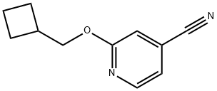 2-(Cyclobutylmethoxy)isonicotinonitrile 结构式