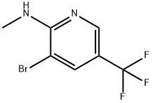 3-溴-N-甲基-5-(三氟甲基)吡啶-2-胺 结构式