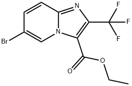 Ethyl 6-bromo-2-(trifluoromethyl)imidazo-[1,2-a]pyridine-3-carboxylate 结构式