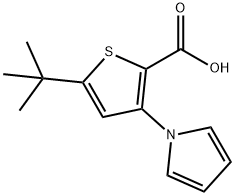 5-(叔丁基)-3-(1H-吡咯-1-基)噻吩-2-羧酸 结构式