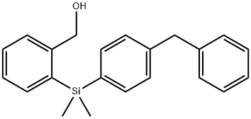 {2-[(4-Benzylphenyl)dimethylsilyl]phenyl}methanol 结构式