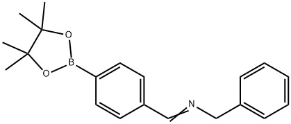 4-(Benzyl)iminomethyl phenyl-boronic acid pinacol ester 结构式