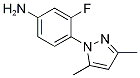 [4-(3,5-二甲基吡唑-1-基)-3-氟-苯基]胺 结构式