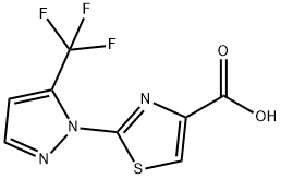 2-(5-(三氟甲基)-1H-吡唑-1-基)噻唑-4-羧酸 结构式