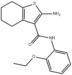 2-氨基-N-(2-乙氧苯基)-4,5,6,7-四氢苯并噻吩-3-甲酰胺 结构式