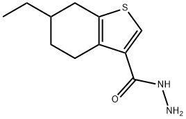 6-乙基-4,5,6,7-四氢-1-苯并噻吩-3-甲酰肼 结构式