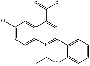6-氯-2-(2-乙氧苯基)-喹啉-4-羧酸 结构式