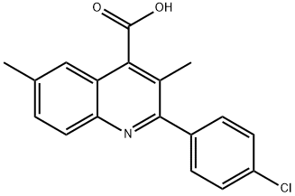 2-(4-氯苯基)-3,6-二甲基喹啉-4-羧酸 结构式