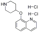 8-(哌啶-4-基氧基)喹啉二盐酸盐 结构式