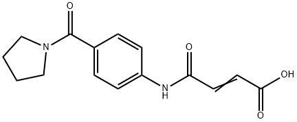 (E)-4-OXO-4-[4-(1-PYRROLIDINYLCARBONYL)ANILINO]-2-BUTENOIC ACID 结构式