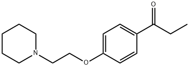 1-[4-(2-哌啶子基乙氧基)苯基]丙-1-酮 结构式