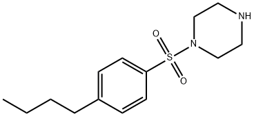 1-(4-丁基苯基)磺酰基哌嗪 结构式