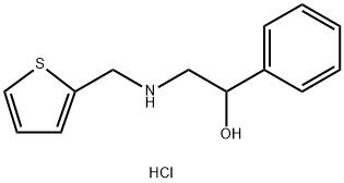 1-PHENYL-2-[(THIOPHEN-2-YLMETHYL)-AMINO]-ETHANOLHYDROCHLORIDE 结构式