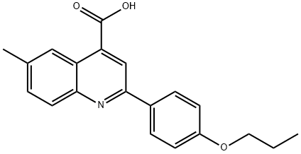 6-甲基-2-(4-丙氧芬基)-喹啉-4-羧酸 结构式