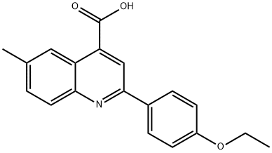 2-(4-乙氧苯基)-6-甲基-喹啉-4-羧酸 结构式