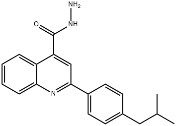 2-(4-异丁基苯基)-4-喹啉卡巴肼 结构式