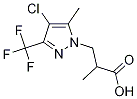 3-[4-CHLORO-5-METHYL-3-(TRIFLUOROMETHYL)-1H-PYRAZOL-1-YL]-2-METHYLPROPANOIC ACID 结构式