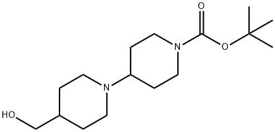 4-(羟甲基)-[1,4'-联哌啶]-1'-羧酸叔丁酯 结构式