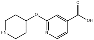 2-(哌啶-4-氧基)异烟酸 结构式