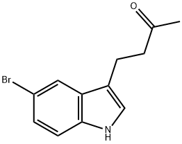 4-(5-溴-1H-吲哚-3-基)丁烷-2-酮 结构式