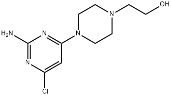 2-[4-(2-amino-6-chloro-4-pyrimidinyl)piperazino]-1-ethanol 结构式