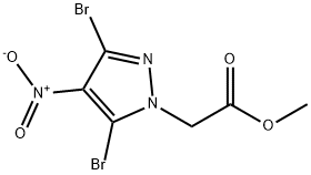 methyl 2-(3,5-dibromo-4-nitro-1H-pyrazol-1-yl)acetate 结构式