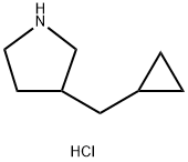 3-(环丙基甲基)吡咯烷 结构式