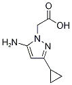(5-Amino-3-cyclopropyl-1H-pyrazol-1-yl)acetic acid 结构式