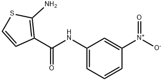 2-氨基-N-(3-硝基苯基)-3-噻吩甲酰胺 结构式