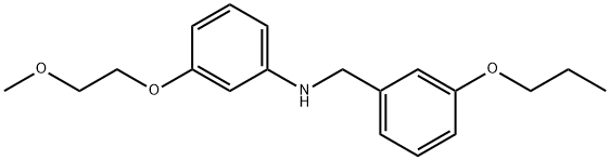 3-(2-Methoxyethoxy)-N-(3-propoxybenzyl)aniline 结构式