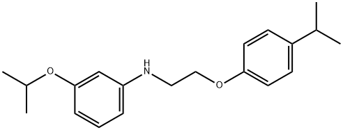 3-ISOPROPOXY-N-[2-(4-ISOPROPYLPHENOXY)ETHYL]-ANILINE 结构式