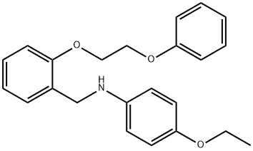 4-Ethoxy-N-[2-(2-phenoxyethoxy)benzyl]aniline 结构式