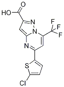 5-(5-氯-2-噻吩)-7-(三氟甲基)-2-吡唑[1,5-A]嘧啶羧酸 结构式