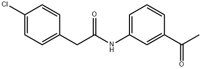 2-(4-氯苯基)-N-(3-乙酰苯基)乙酰胺 结构式