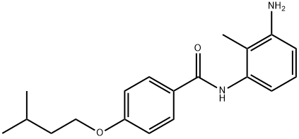 N-(3-Amino-2-methylphenyl)-4-(isopentyloxy)-benzamide 结构式