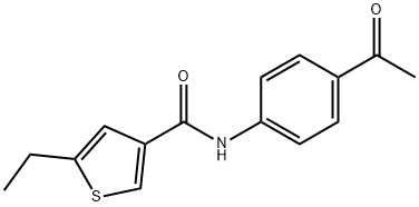 N-(4-乙酰基苯基)-5-乙基噻吩-3-甲酰胺 结构式