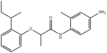 N-(4-Amino-2-methylphenyl)-2-[2-(sec-butyl)-phenoxy]propanamide 结构式
