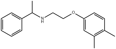 N-[2-(3,4-Dimethylphenoxy)ethyl]-1-phenyl-1-ethanamine 结构式