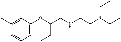 N1,N1-diethyl-N2-[2-(3-methylphenoxy)butyl]-1,2-ethanediamine 结构式