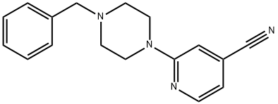 2-(4-benzylpiperazin-1-yl)isonicotinonitrile 结构式