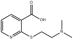 2-(2-二甲基氨基乙基硫代)烟酸 结构式