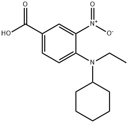 4-[cyclohexyl(ethyl)amino]-3-nitrobenzoic acid 结构式