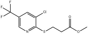 Methyl  3-[3-Chloro-5-(trifluoromethyl)pyridin-2-yl]thio}propanoate 结构式