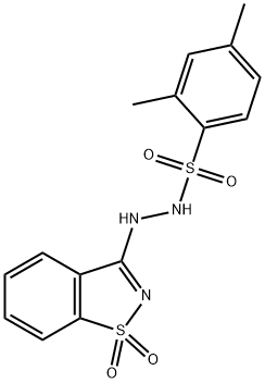 N'-(1,1-二氧代-1,2-苯并异噻唑-3-基)-2,4-二甲基苯磺酰肼 结构式