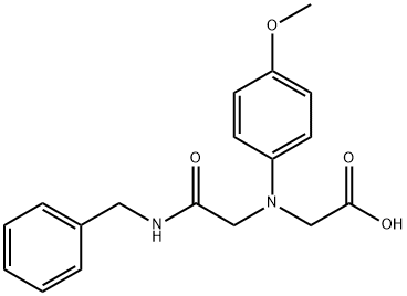 [[2-(benzylamino)-2-oxoethyl](4-methoxyphenyl)amino]acetic acid 结构式