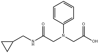 [{2-[(CYCLOPROPYLMETHYL)AMINO]-2-OXOETHYL}-(PHENYL)AMINO]ACETIC ACID 结构式