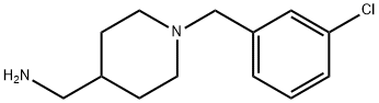 [1-(3-氯苄基)-4-哌啶基]甲胺 结构式