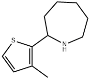 2-(3-甲基-2-噻吩)高哌啶 结构式